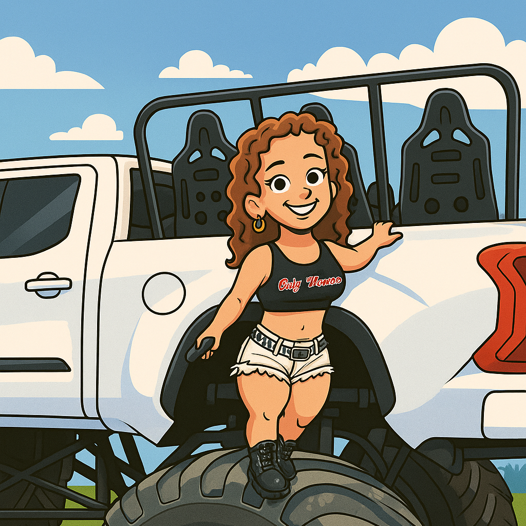 Our in-house created cartoon drawing of JJSparkle