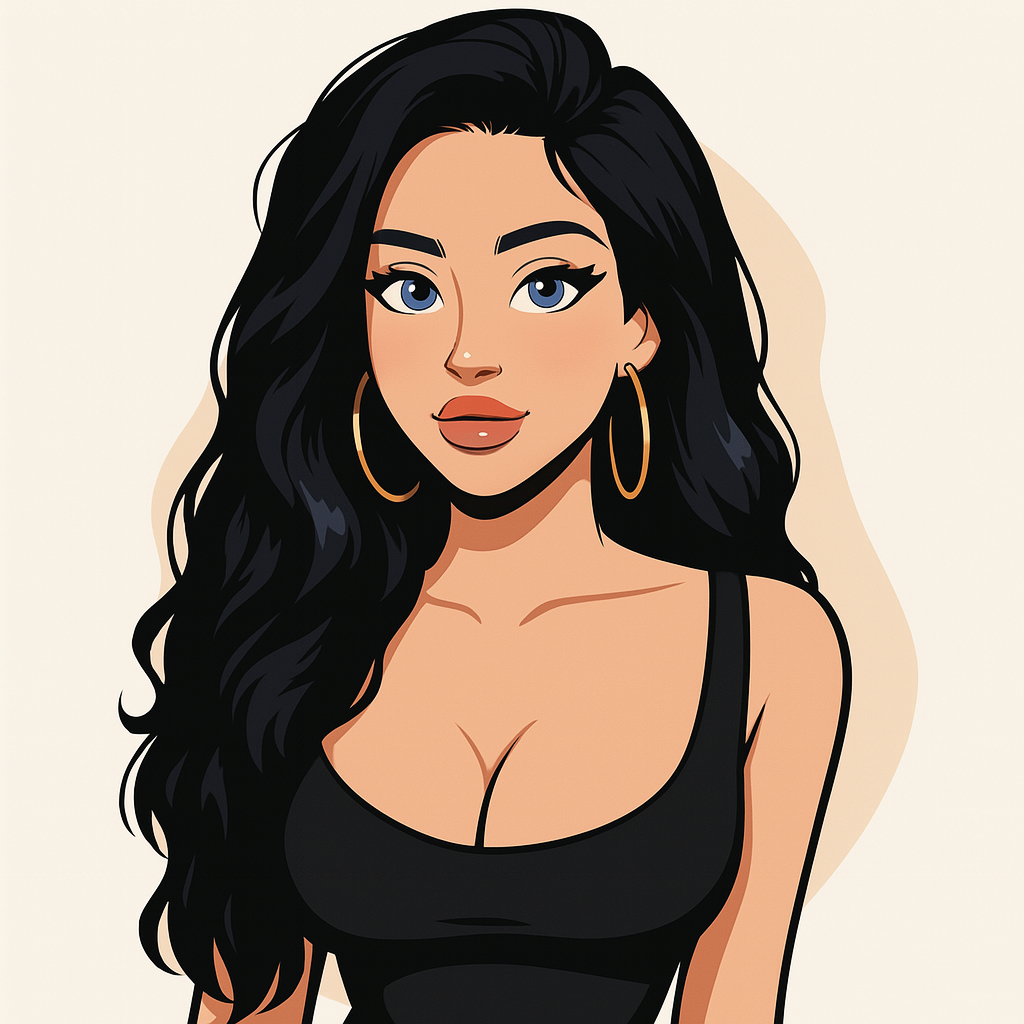 Our in-house created cartoon drawing of Camilla Araujo