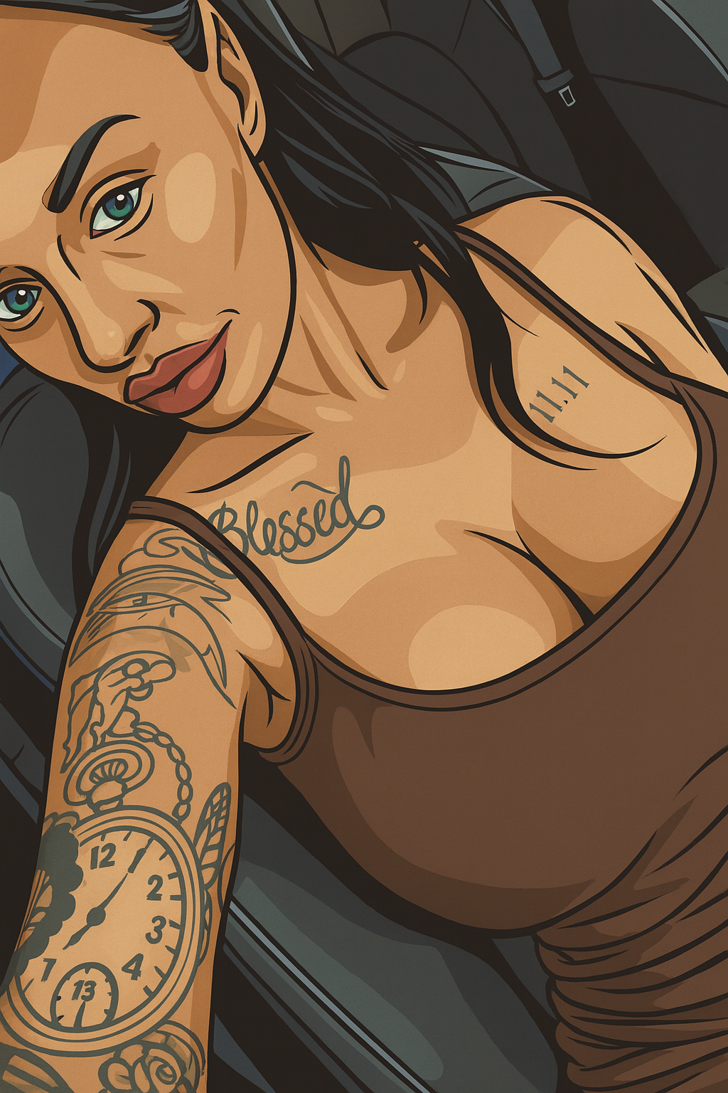 Our in-house created cartoon drawing of Kerry Louise