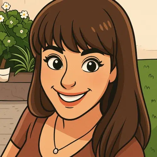 Our in-house created cartoon drawing of Miriam Tonietti