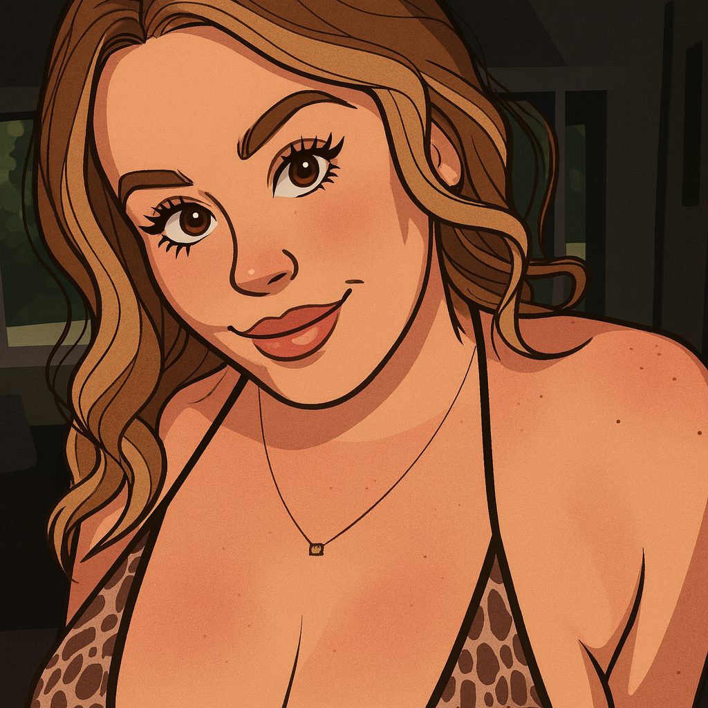 Our in-house created cartoon drawing of Alexis Adams