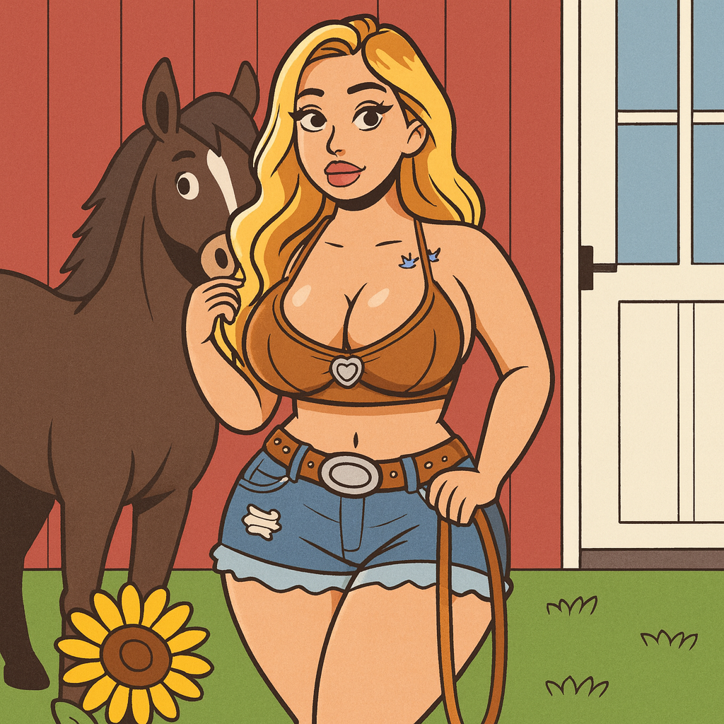 Our in-house created cartoon drawing of Aria Six
