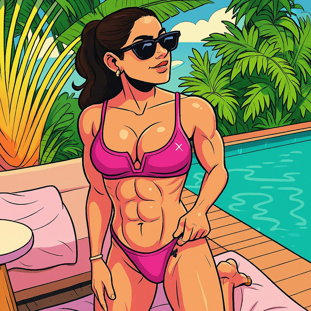 Our in-house created cartoon drawing of Aspen Rae