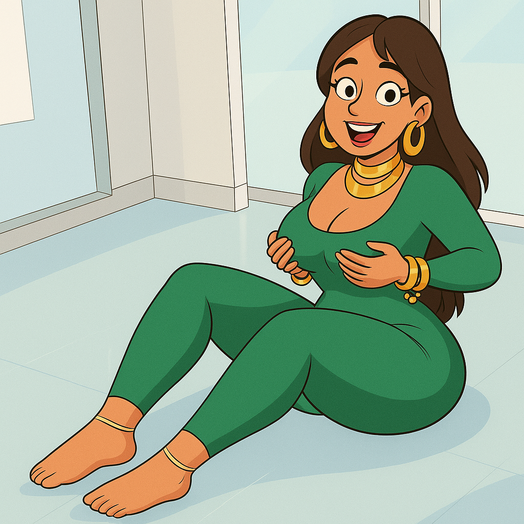 Our in-house created cartoon drawing of Barbienjd