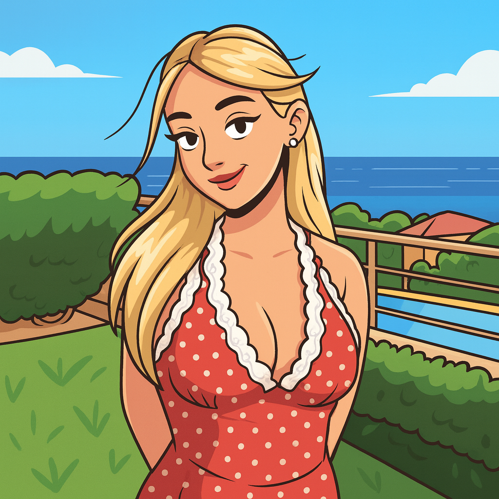 Our in-house created cartoon drawing of Breckie Hill