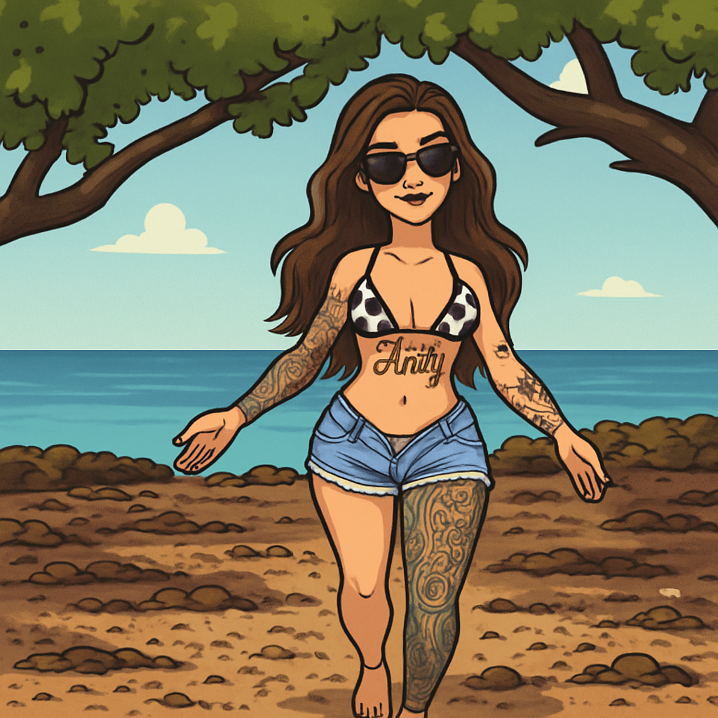Our in-house created cartoon drawing of Chalina.l