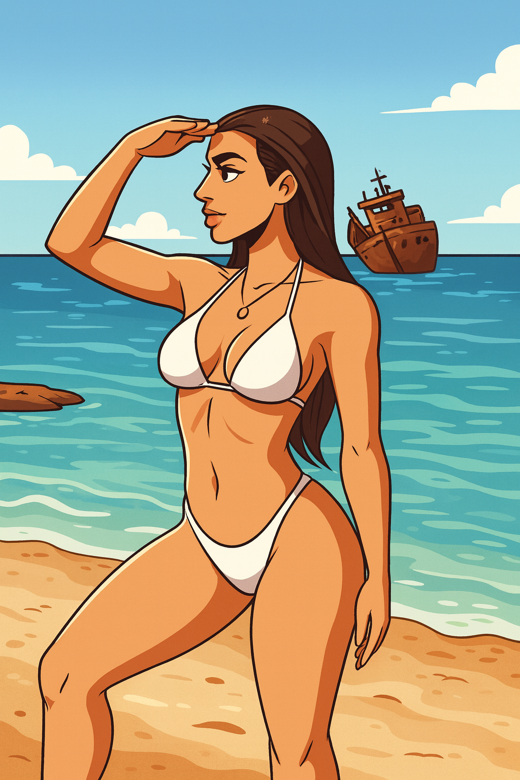 Our in-house created cartoon drawing of Giulia Ottorini