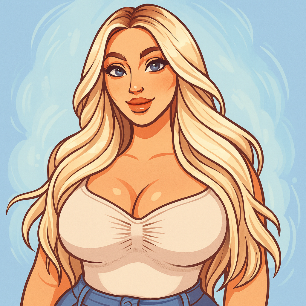 Our in-house created cartoon drawing of Kayley Gunner