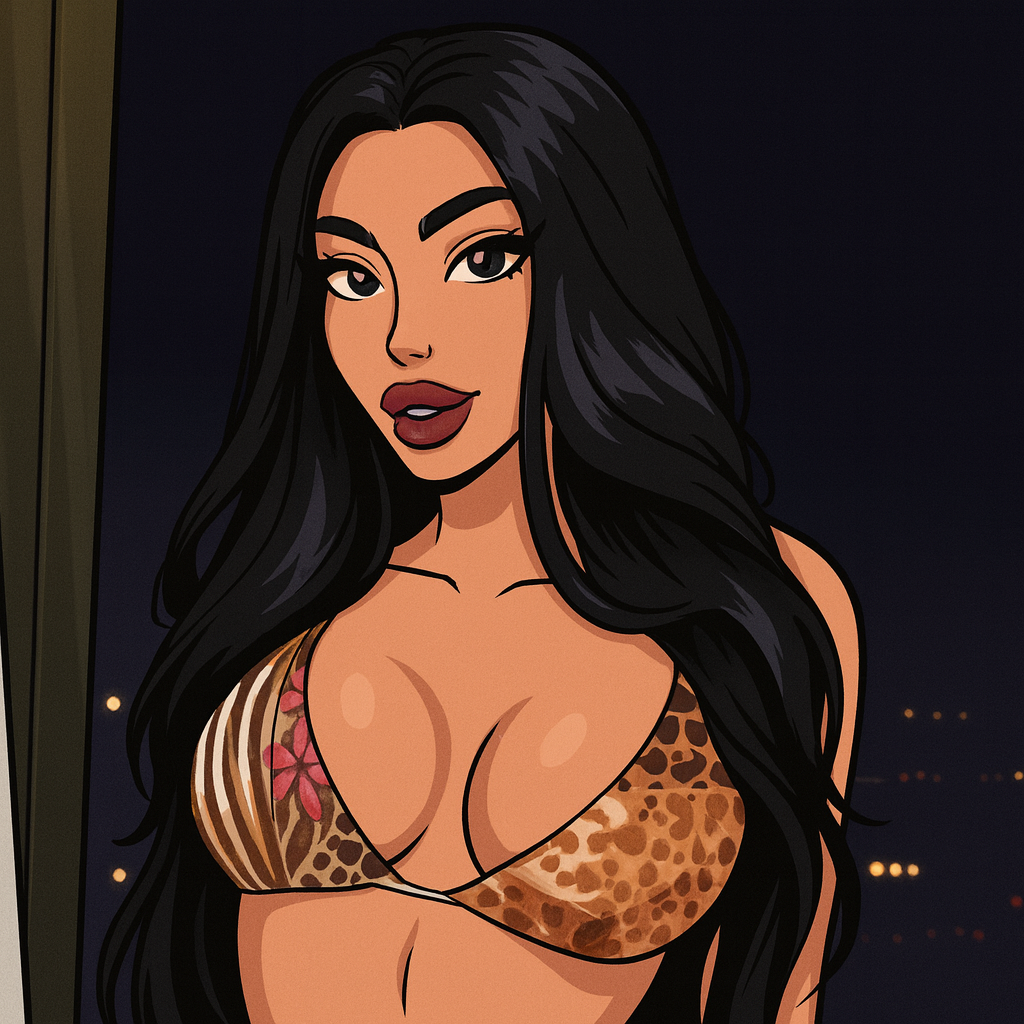 Our in-house created cartoon drawing of Model Diana