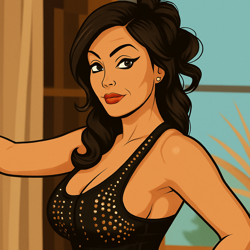 Our in-house created cartoon drawing of Priya Rai