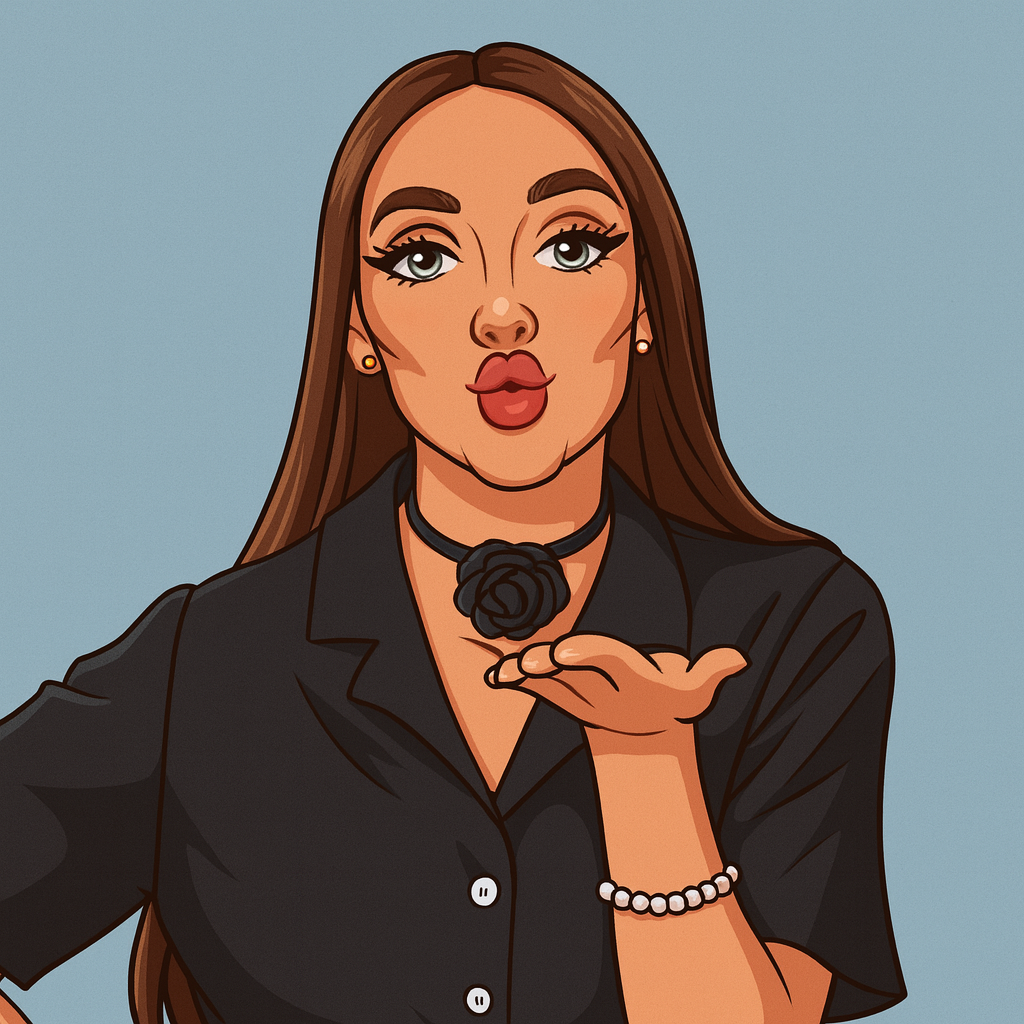 Our in-house created cartoon drawing of Luxury Girl