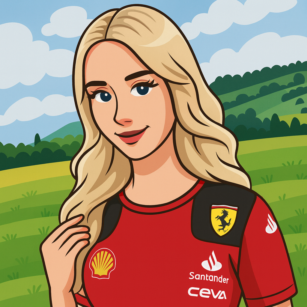 Our in-house created cartoon drawing of Mia Peach
