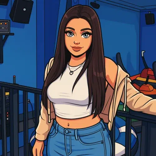 Our in-house created cartoon drawing of Tgirltaylor