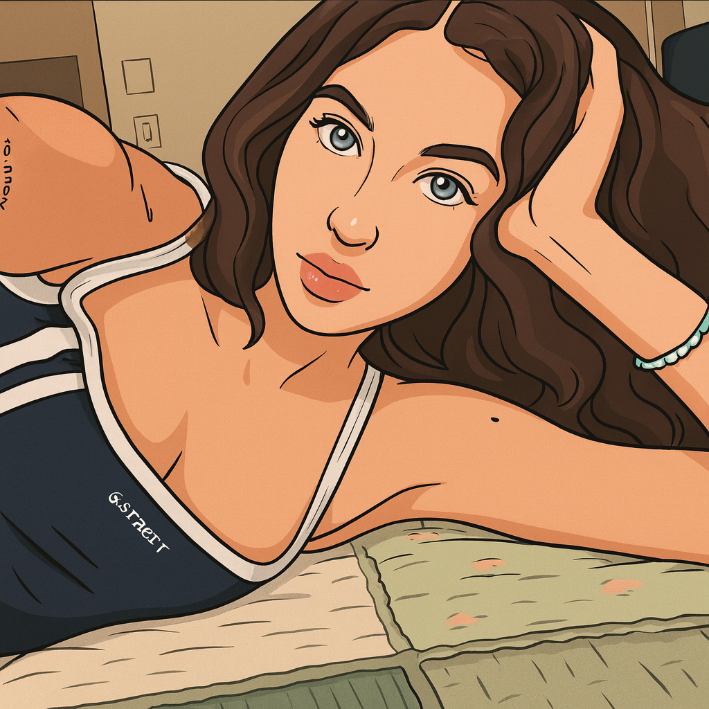 Our in-house created cartoon drawing of Amber James