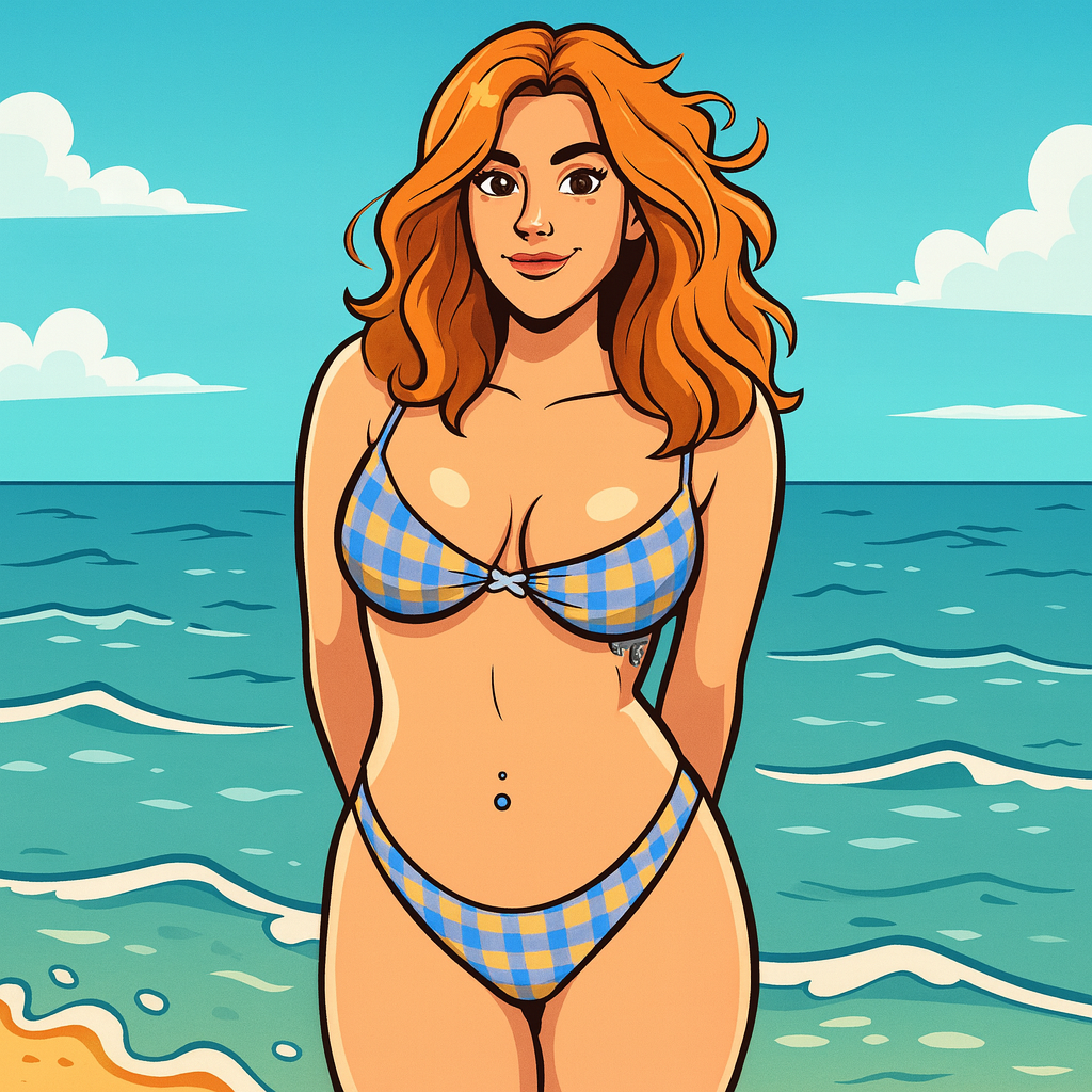 Our in-house created cartoon drawing of Annie Charlotte