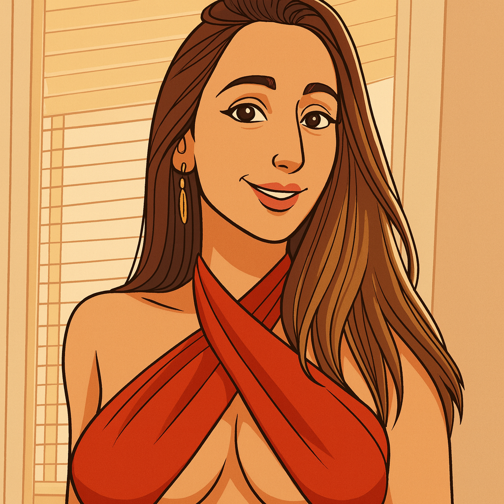 Our in-house created cartoon drawing of Christina Khalil