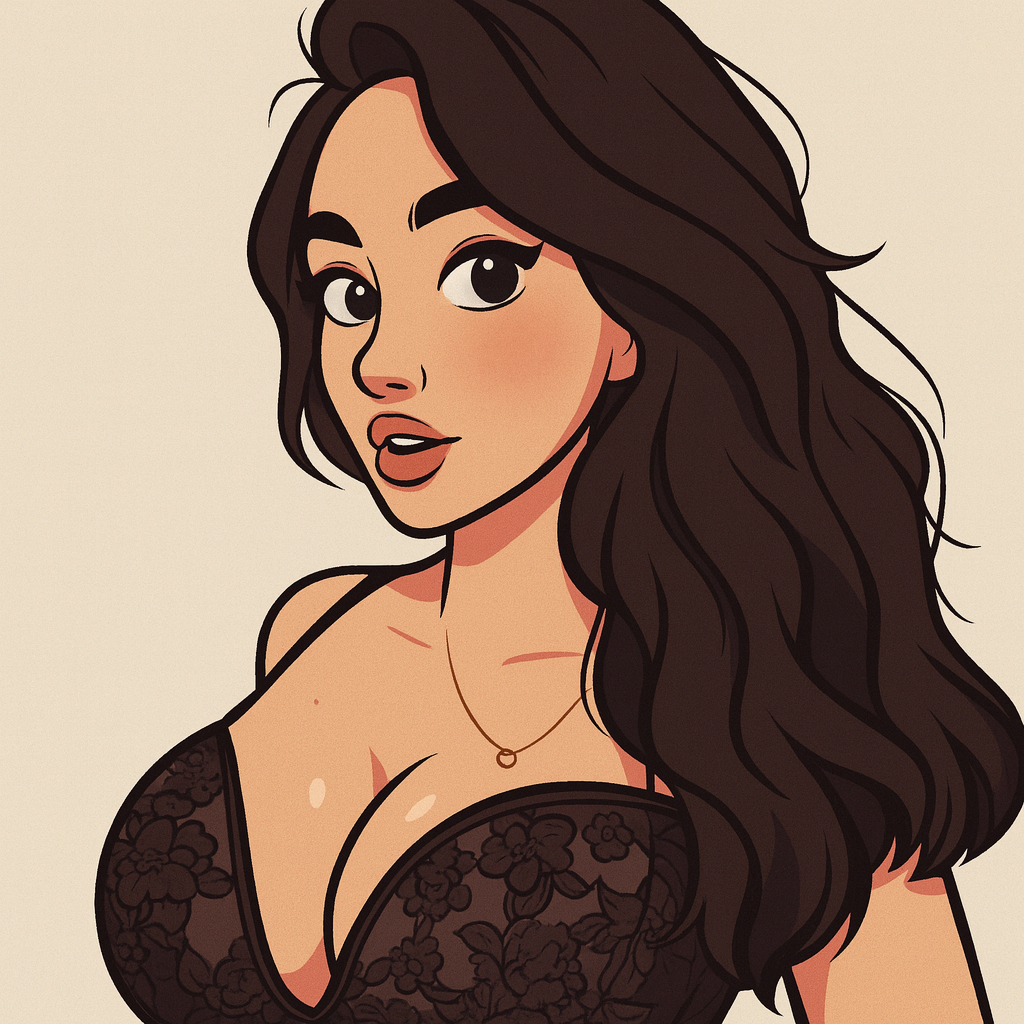 Our in-house created cartoon drawing of Corinne