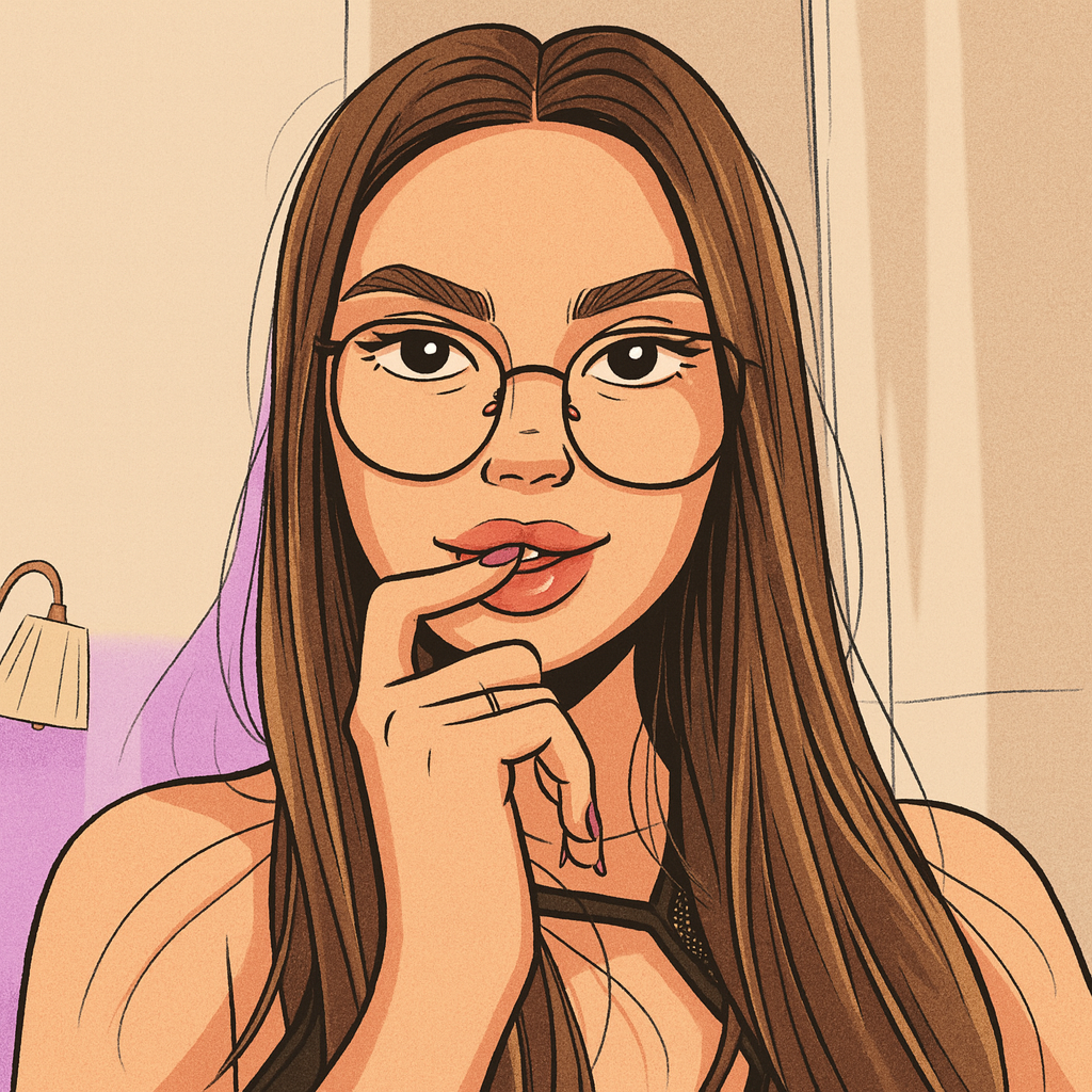 Our in-house created cartoon drawing of Evelyn Stone