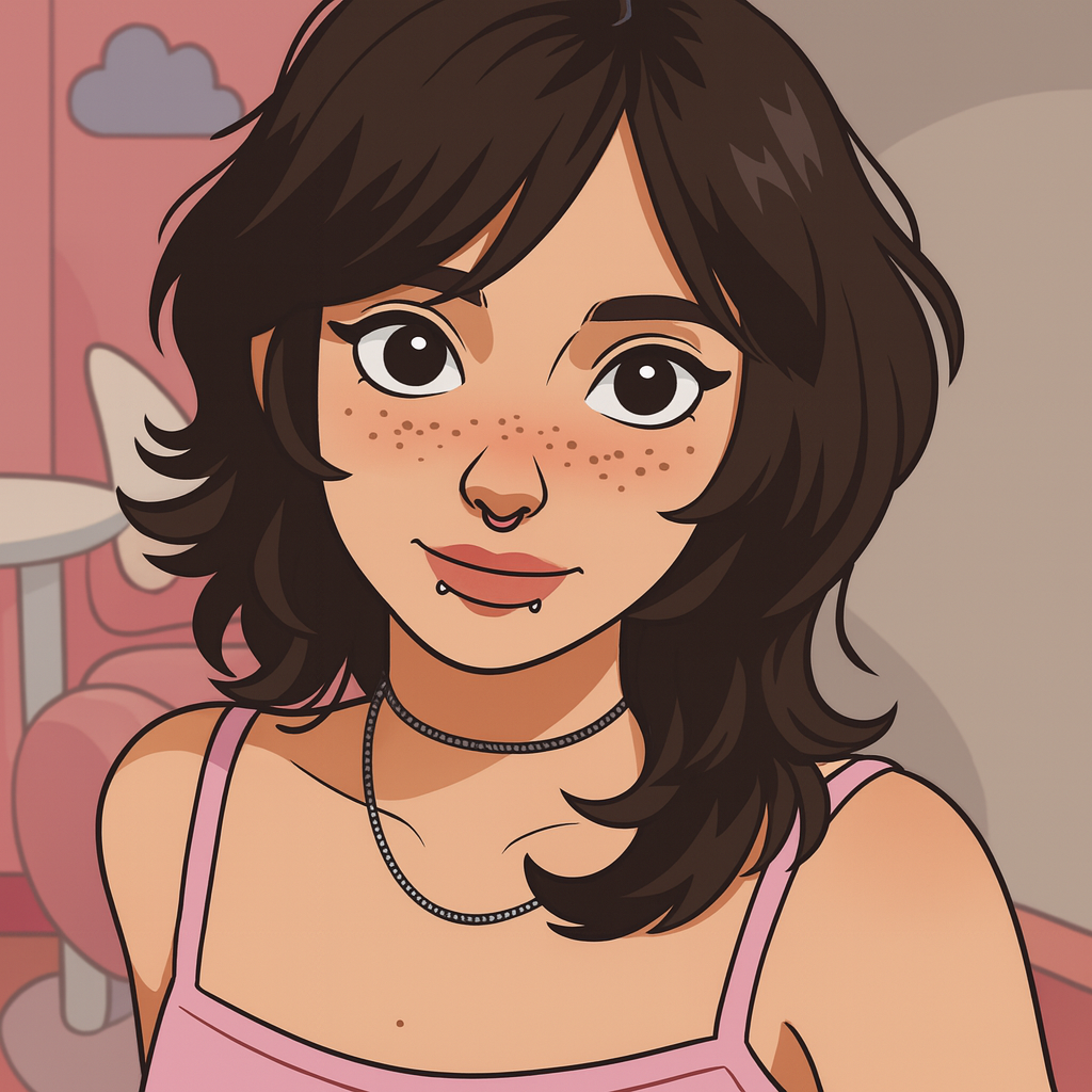 Our in-house created cartoon drawing of Haley3holes