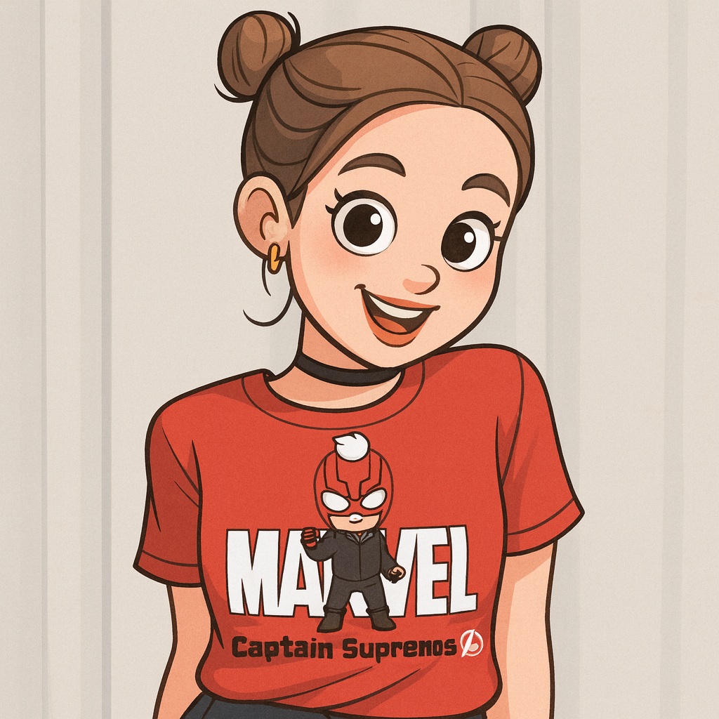 Our in-house created cartoon drawing of Katya Sun