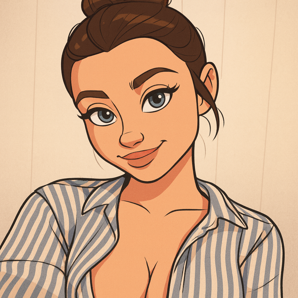 Our in-house created cartoon drawing of Mia Candy