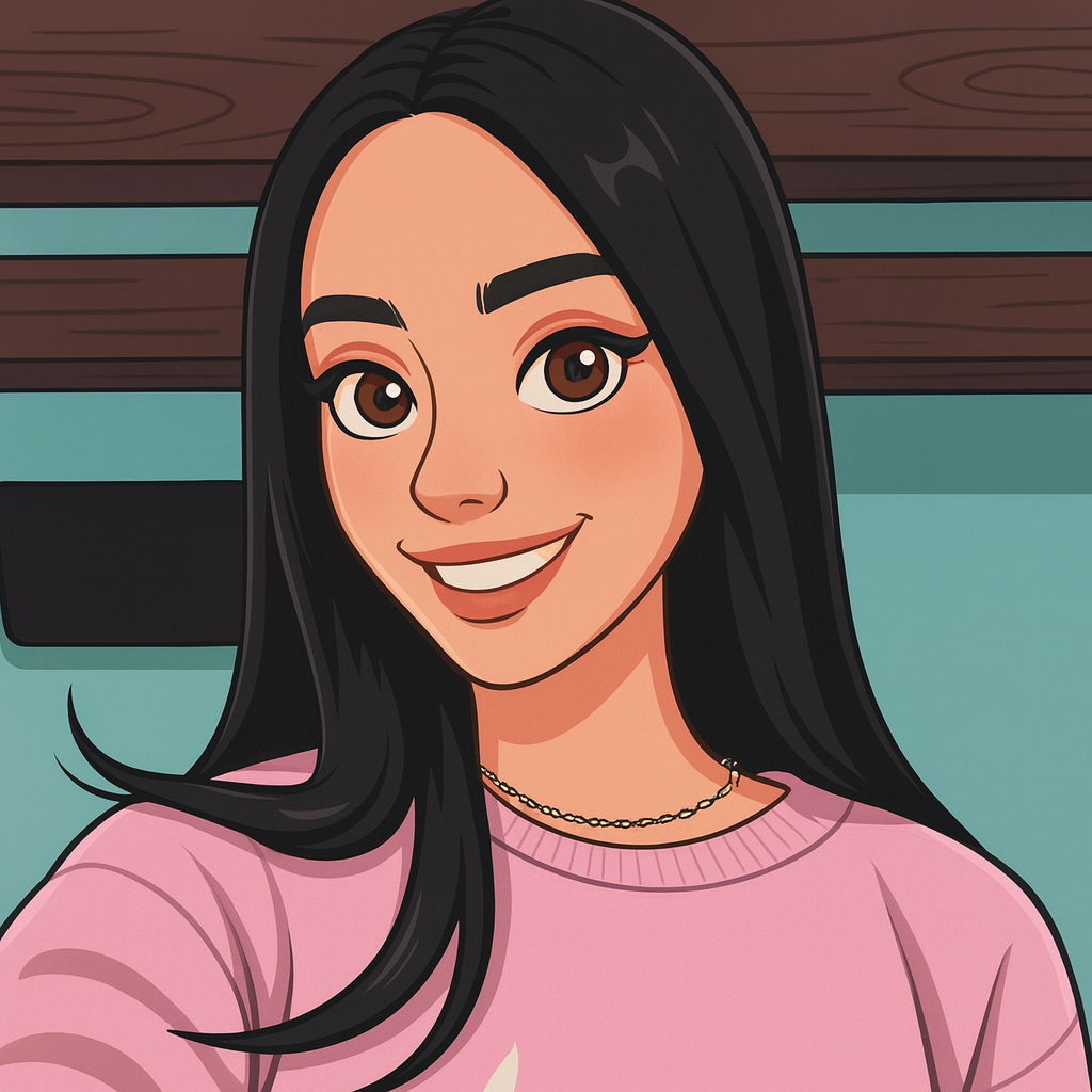 Our in-house created cartoon drawing of Nicole Angel