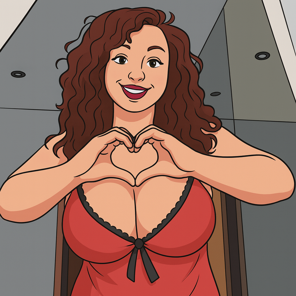 Our in-house created cartoon drawing of Samanta Lily