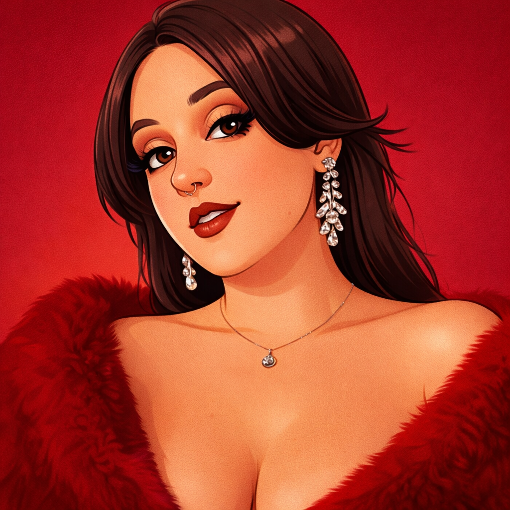 Our in-house created cartoon drawing of Domira Noire