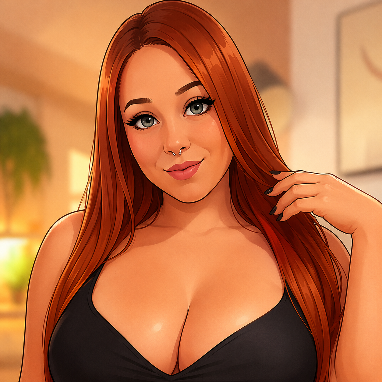 Our in-house created cartoon drawing of Fleur Sauvage